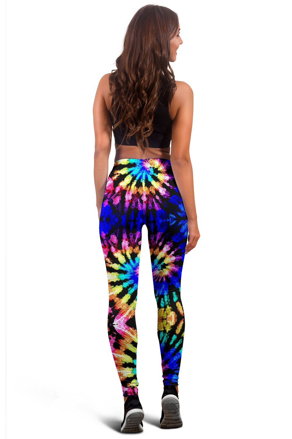 Tie Dye Rainbow Design Print Women Leggings