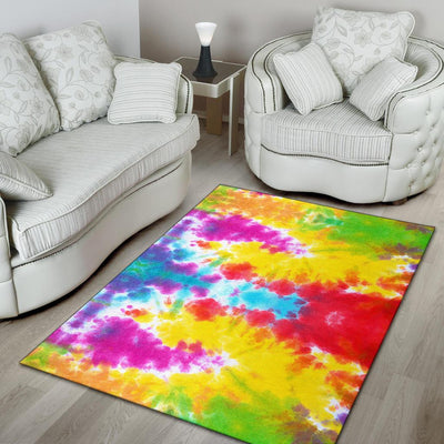 Tie Dye Rainbow Themed Print Area Rugs-JTAMIGO.COM