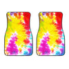 Tie Dye Rainbow Themed Print Car Floor Mats