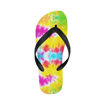 Tie Dye Rainbow Themed Print Flip Flops-JTAMIGO.COM