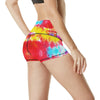 Tie Dye Rainbow Themed Print High Waisted Spandex Shorts-JTAMIGO.COM