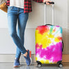 Tie Dye Rainbow Themed Print Luggage Cover Protector