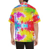 Tie Dye Rainbow Themed Print Men Aloha Hawaiian Shirt