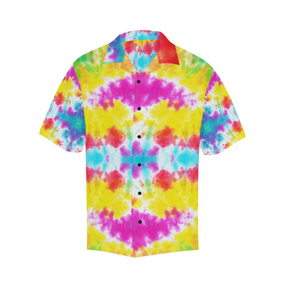 Tie Dye Rainbow Themed Print Men Aloha Hawaiian Shirt
