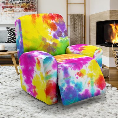 Tie Dye Rainbow Themed Print Recliner Slipcover-JTAMIGO.COM