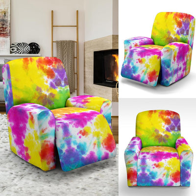 Tie Dye Rainbow Themed Print Recliner Slipcover-JTAMIGO.COM