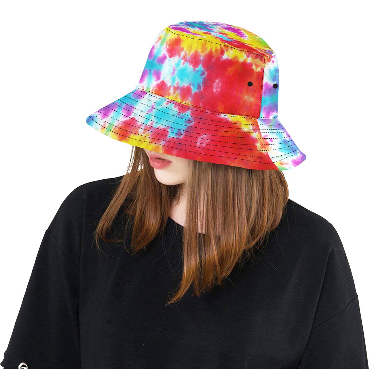 Tie Dye Rainbow Themed Print Unisex Bucket Hat