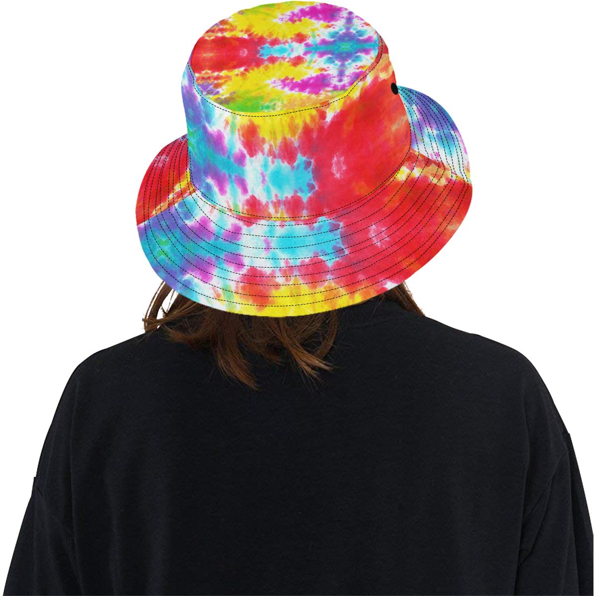 Tie Dye Rainbow Themed Print Unisex Bucket Hat