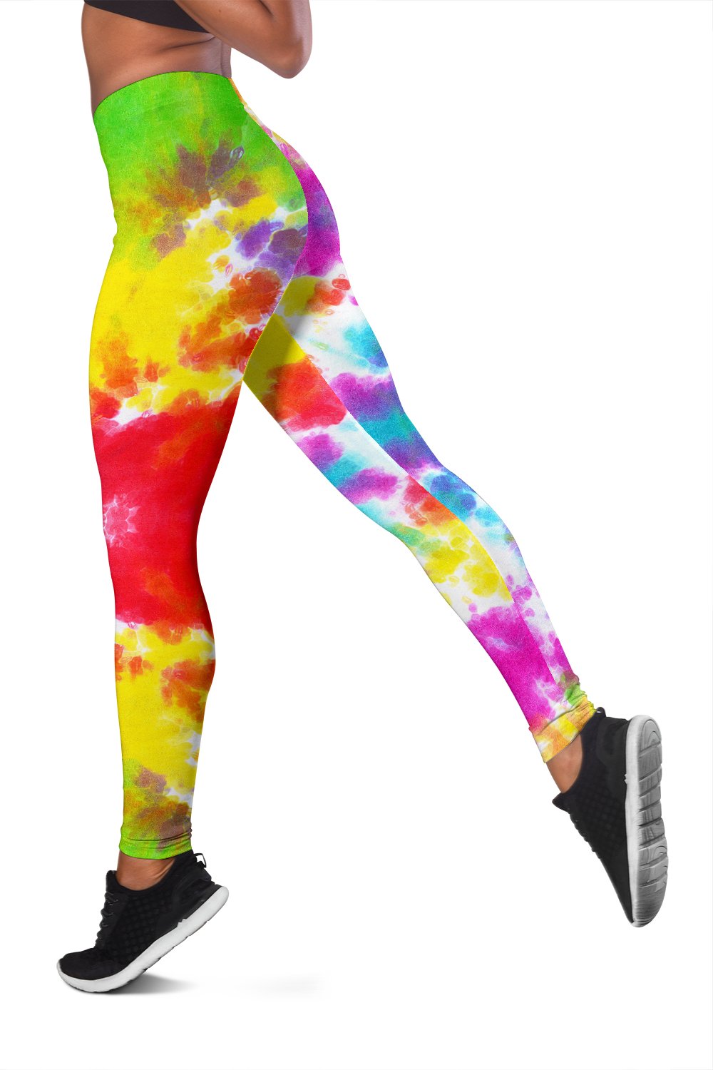 Tie Dye Rainbow Themed Print Women Leggings