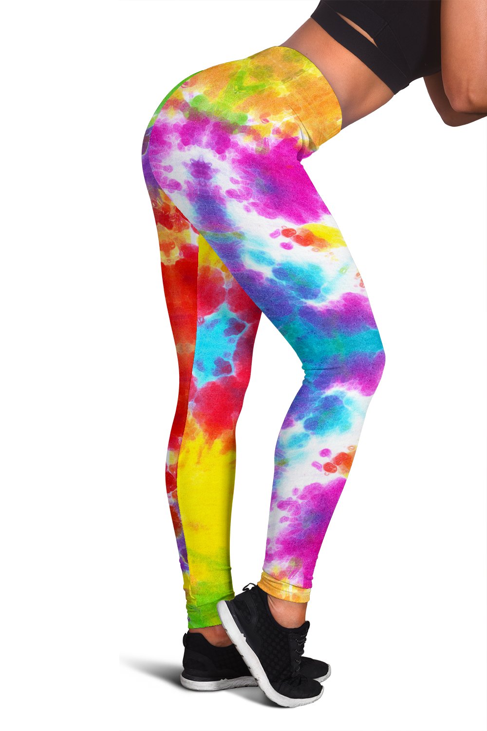Tie Dye Rainbow Themed Print Women Leggings