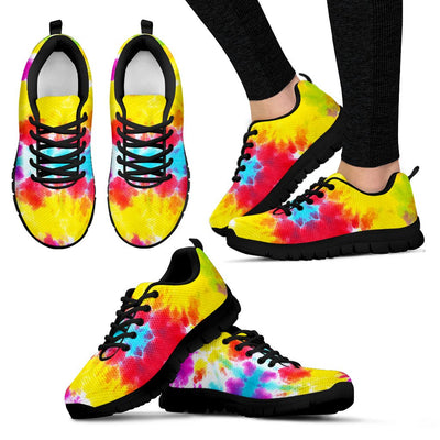 Tie Dye Rainbow Themed Print Women Sneakers Shoes