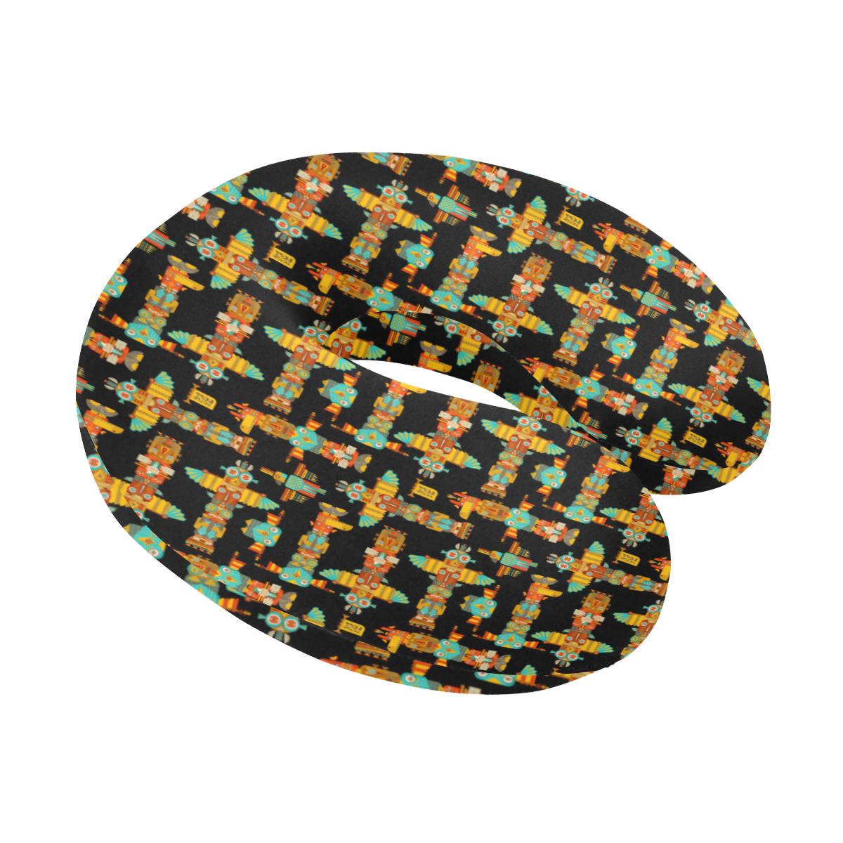 Totem Pole Cartoon Print U-Shaped Travel Neck Pillow-JTAMIGO.COM
