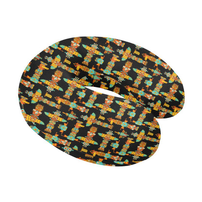 Totem Pole Cartoon Print U-Shaped Travel Neck Pillow-JTAMIGO.COM