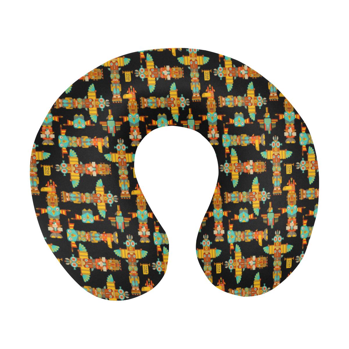 Totem Pole Cartoon Print U-Shaped Travel Neck Pillow-JTAMIGO.COM