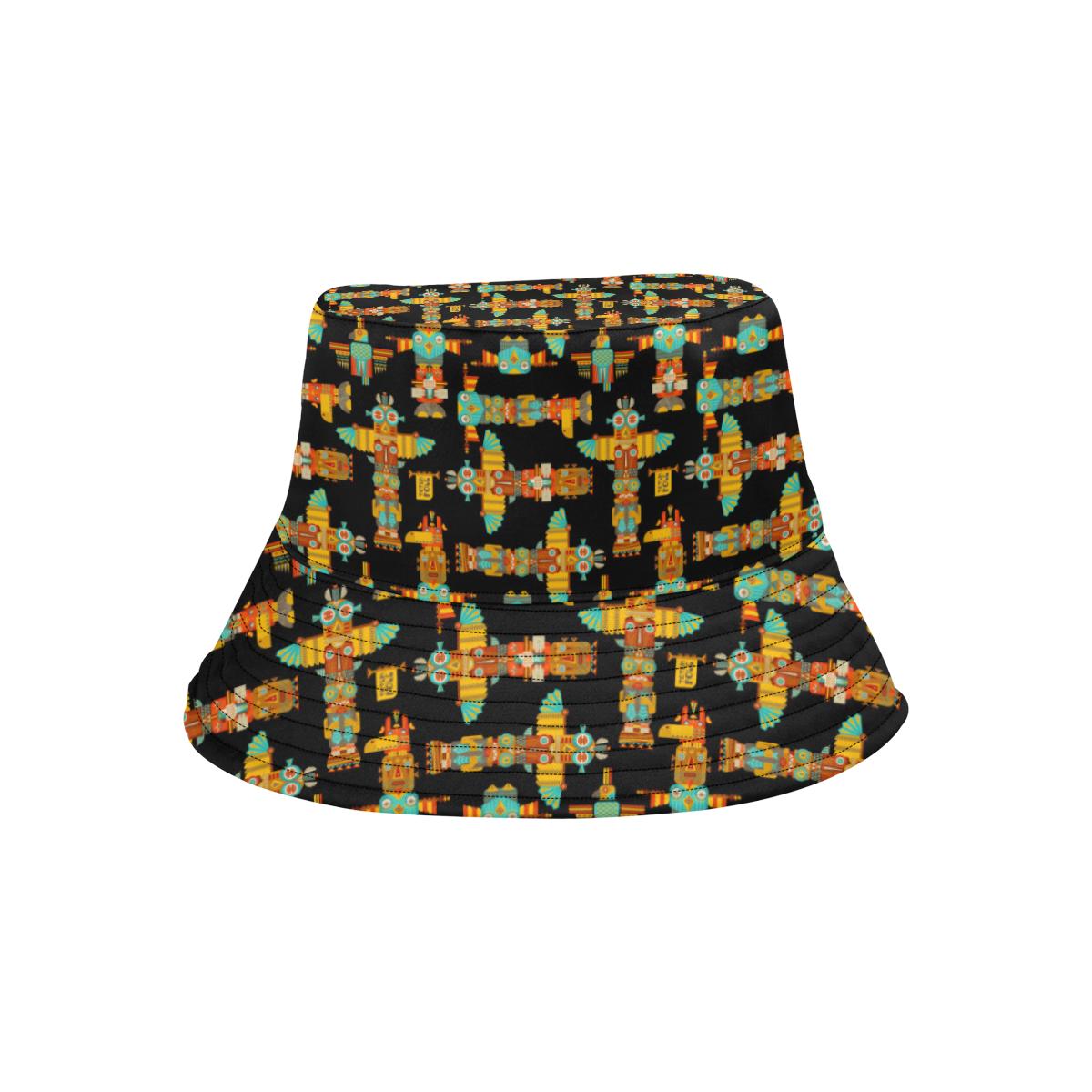 Totem Pole Cartoon Print Unisex Bucket Hat