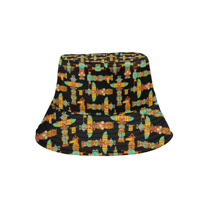 Totem Pole Cartoon Print Unisex Bucket Hat