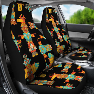 Totem Pole Cartoon Print Universal Fit Car Seat Covers
