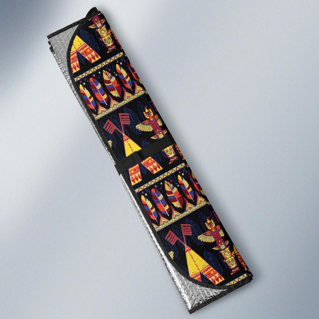 Totem Pole Design Car Sun Shade For Windshield