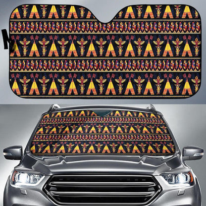 Totem Pole Design Car Sun Shade For Windshield