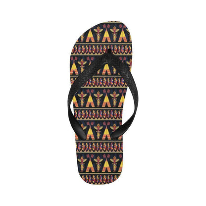 Totem Pole Design Flip Flops-JTAMIGO.COM