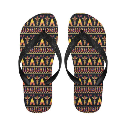 Totem Pole Design Flip Flops-JTAMIGO.COM