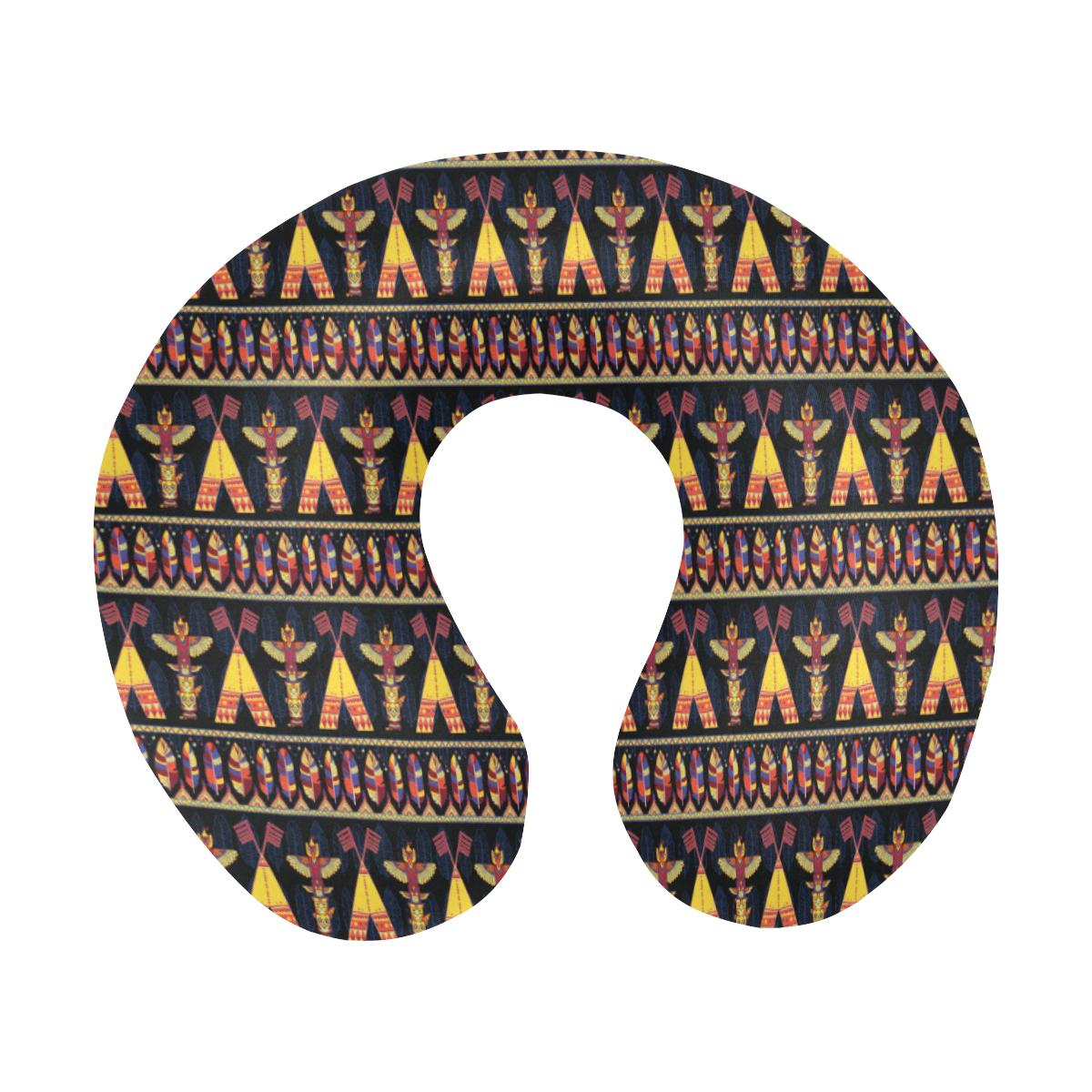 Totem Pole Design U-Shaped Travel Neck Pillow-JTAMIGO.COM