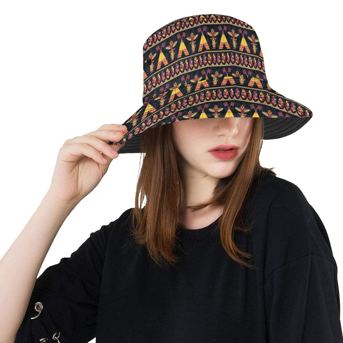 Totem Pole Design Unisex Bucket Hat
