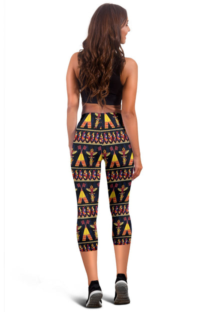 Totem Pole Design Women Capris