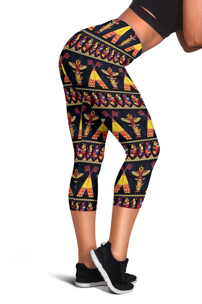 Totem Pole Design Women Capris