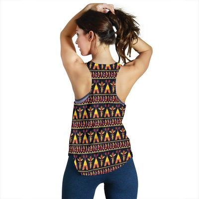 Totem Pole Design Women Racerback Tank Top