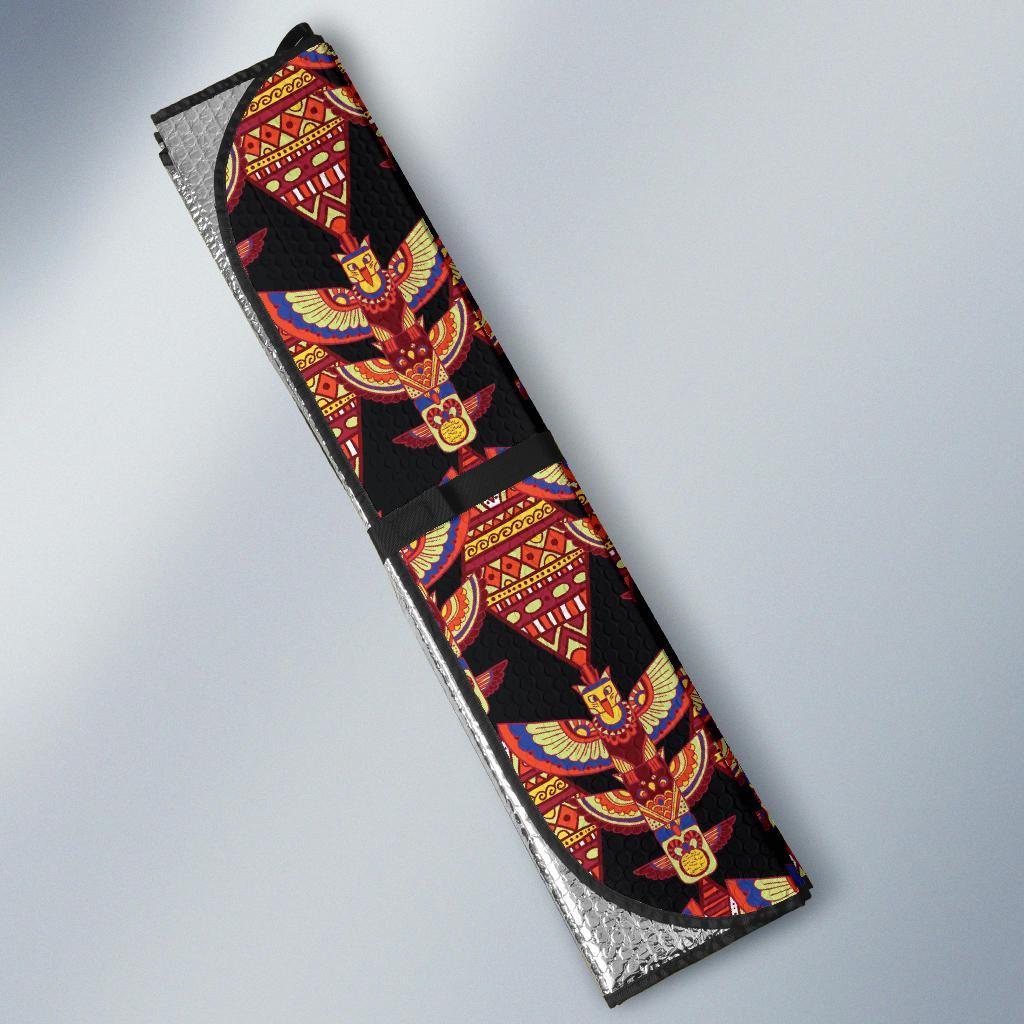 Totem Pole Print Car Sun Shade For Windshield