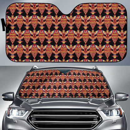 Totem Pole Print Car Sun Shade For Windshield