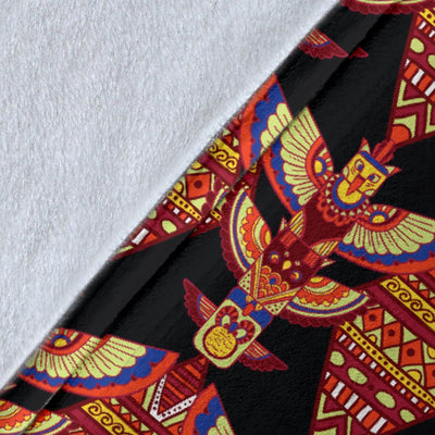 Totem Pole Print Fleece Blanket