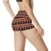 Totem Pole Print High Waisted Spandex Shorts-JTAMIGO.COM