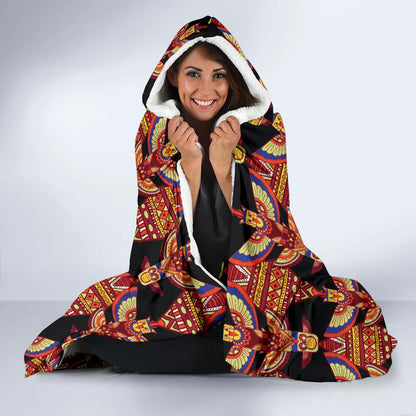 Totem Pole Print Hooded Blanket-JTAMIGO.COM