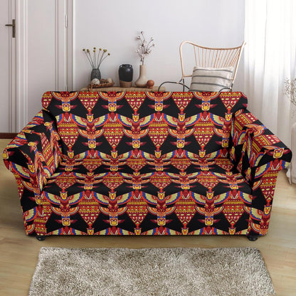 Totem Pole Print Loveseat Slipcover-JTAMIGO.COM