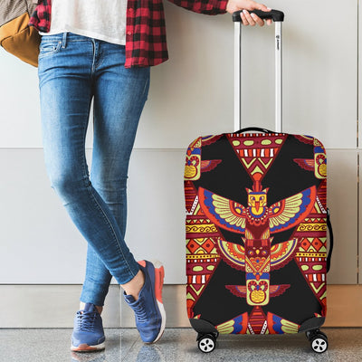 Totem Pole Print Luggage Cover Protector