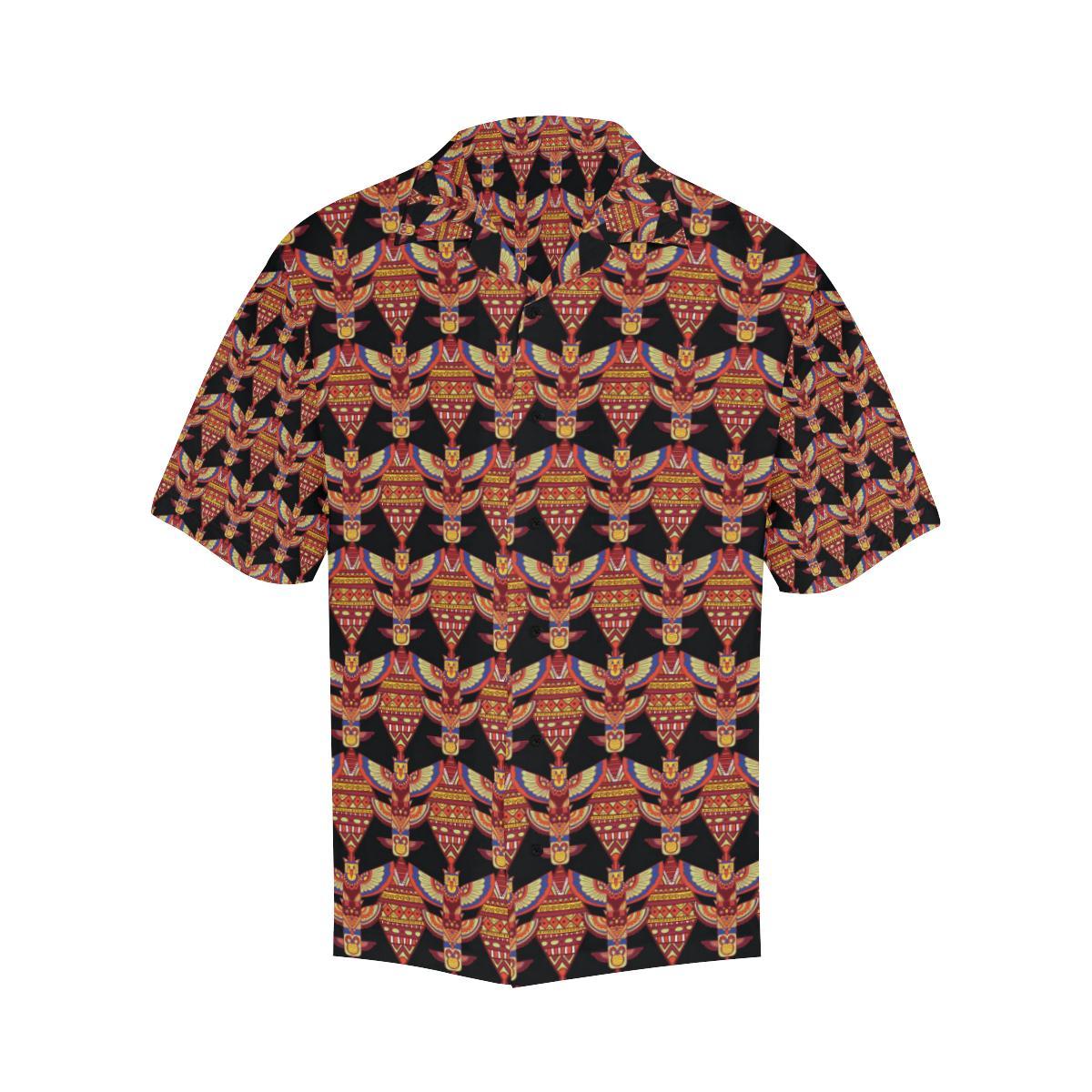 Totem Pole Print Men Aloha Hawaiian Shirt