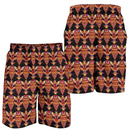 Totem Pole Print Mens Shorts-JTAMIGO.COM