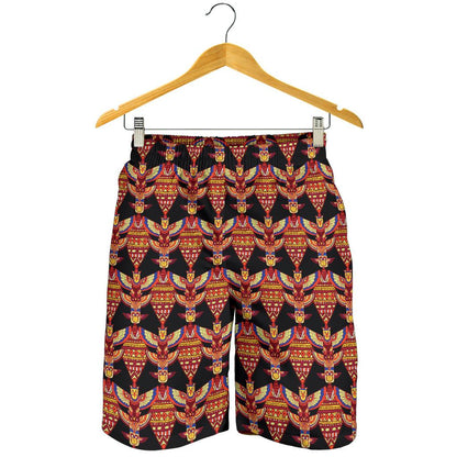 Totem Pole Print Mens Shorts-JTAMIGO.COM