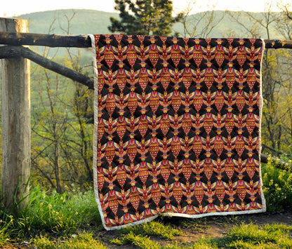 Totem Pole Print Premium Quilt-JTAMIGO.COM