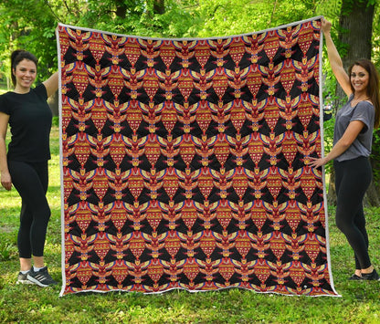 Totem Pole Print Premium Quilt-JTAMIGO.COM