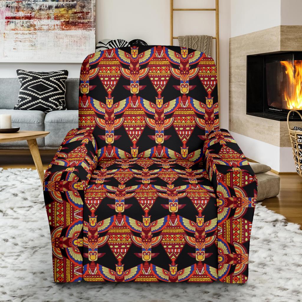 Totem Pole Print Single Sofa Slipcover -JTAMIGO.COM
