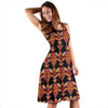 Totem Pole Print Sleeveless Dress