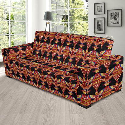 Totem Pole Print Sofa Slipcover-JTAMIGO.COM
