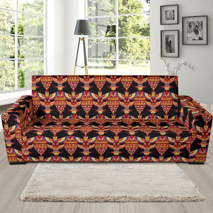 Totem Pole Print Sofa Slipcover-JTAMIGO.COM