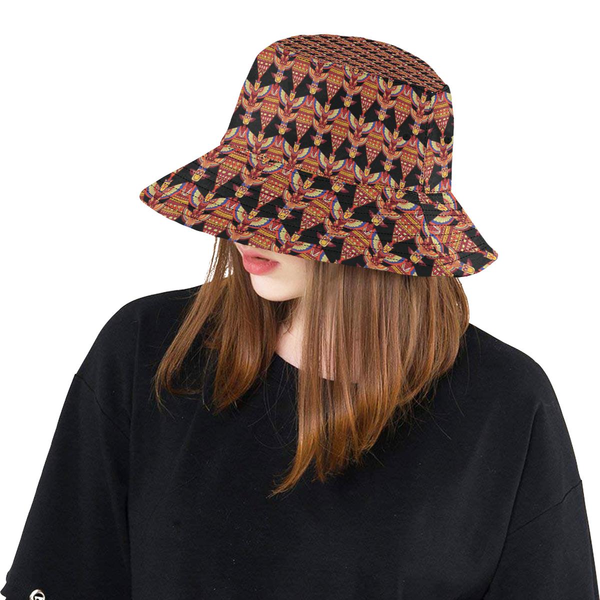 Totem Pole Print Unisex Bucket Hat