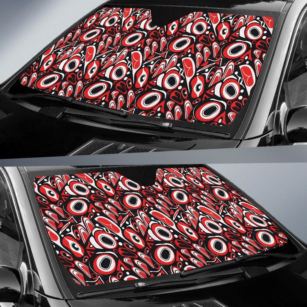 Totem Pole Texture Design Car Sun Shade For Windshield