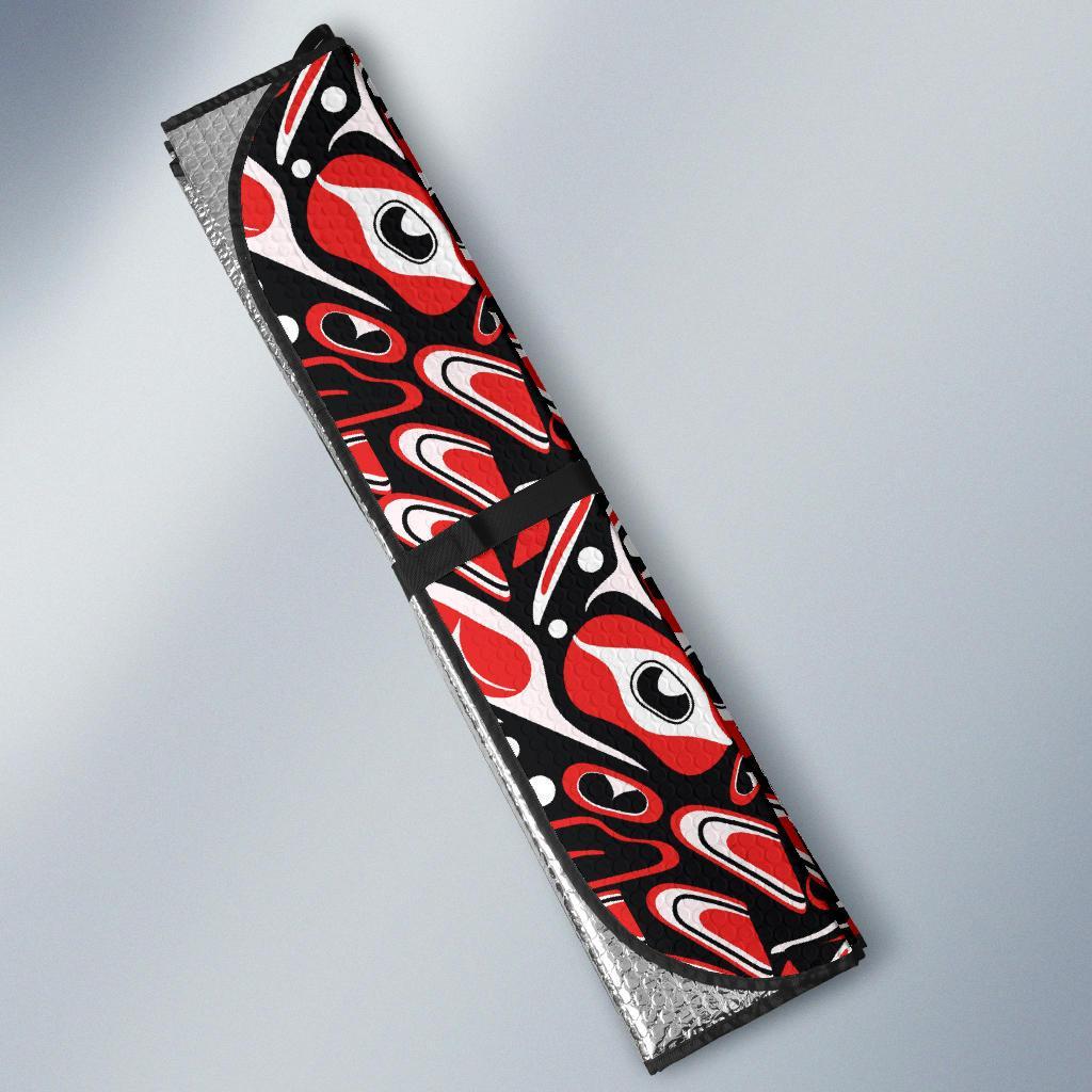 Totem Pole Texture Design Car Sun Shade For Windshield