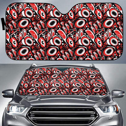 Totem Pole Texture Design Car Sun Shade For Windshield